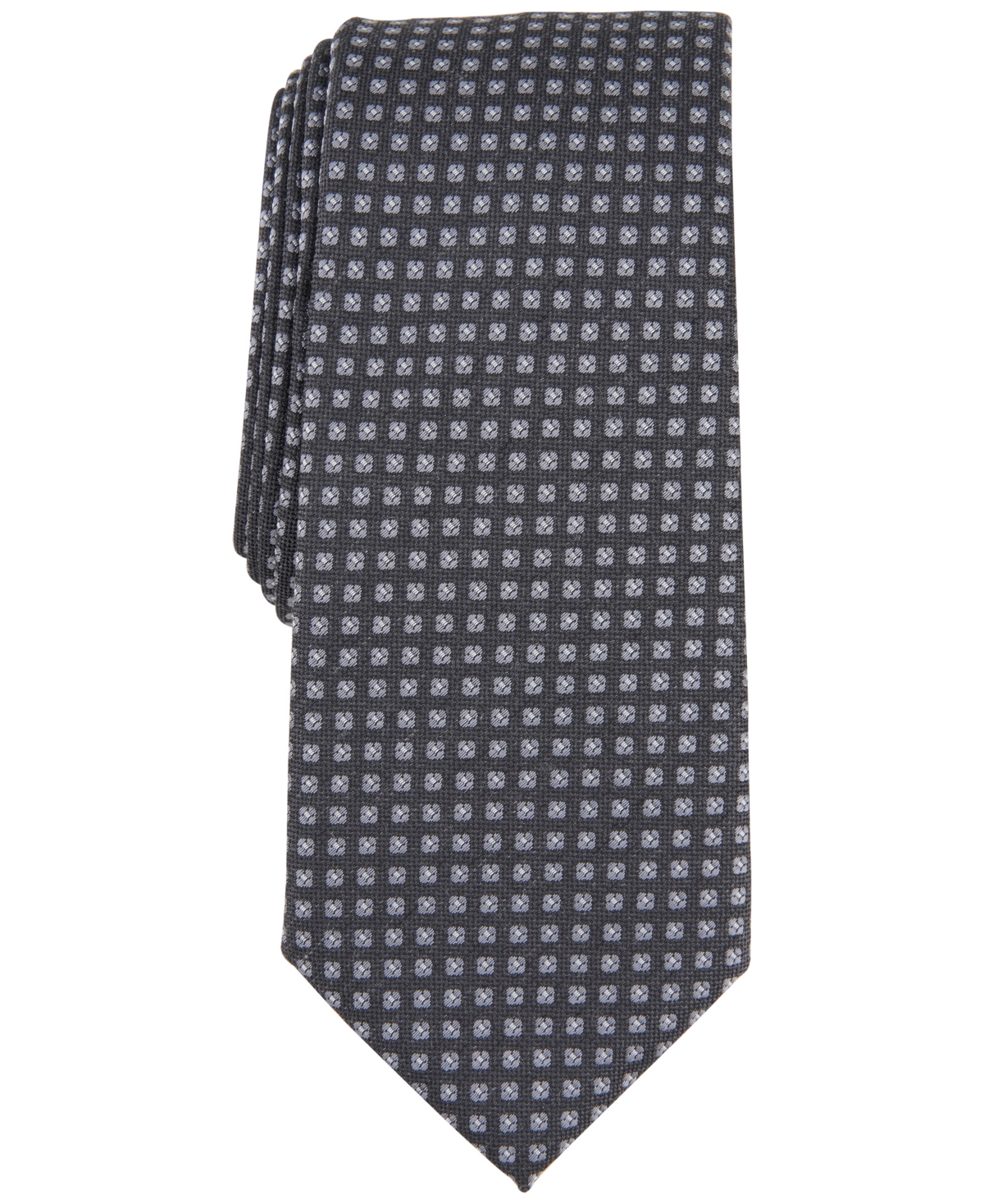 Alfani Men's Hazel Square Tie, Created For Macy's In Grey