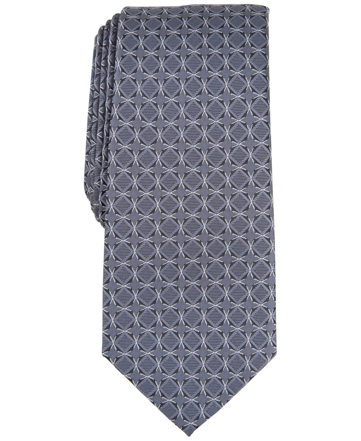 Alfani Men's Briley Geo-pattern Tie, Created For Macy's In Black