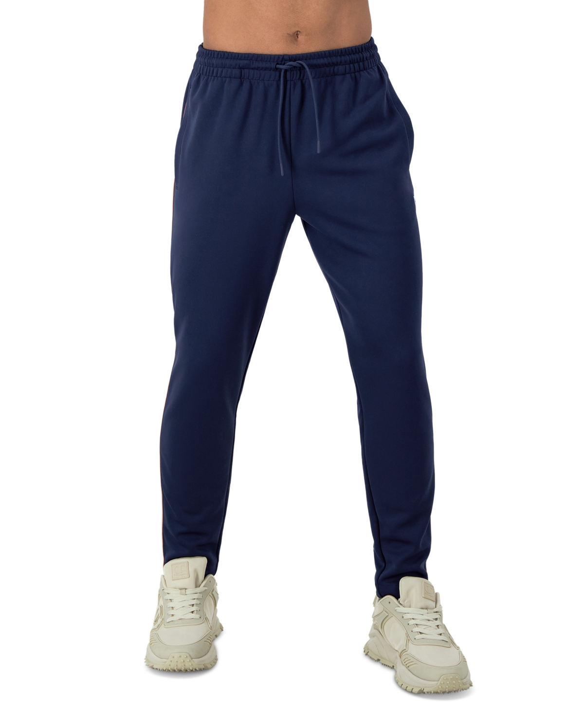 Shop Champion Men's Slim-fit Piped Tricot Track Pants In Navy