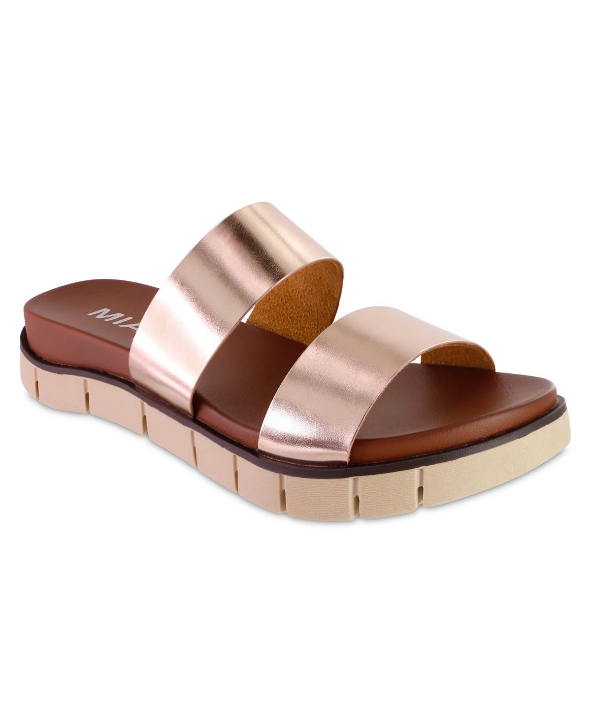 Women's Elori Slip-On Sandals - Rose Gold Leather