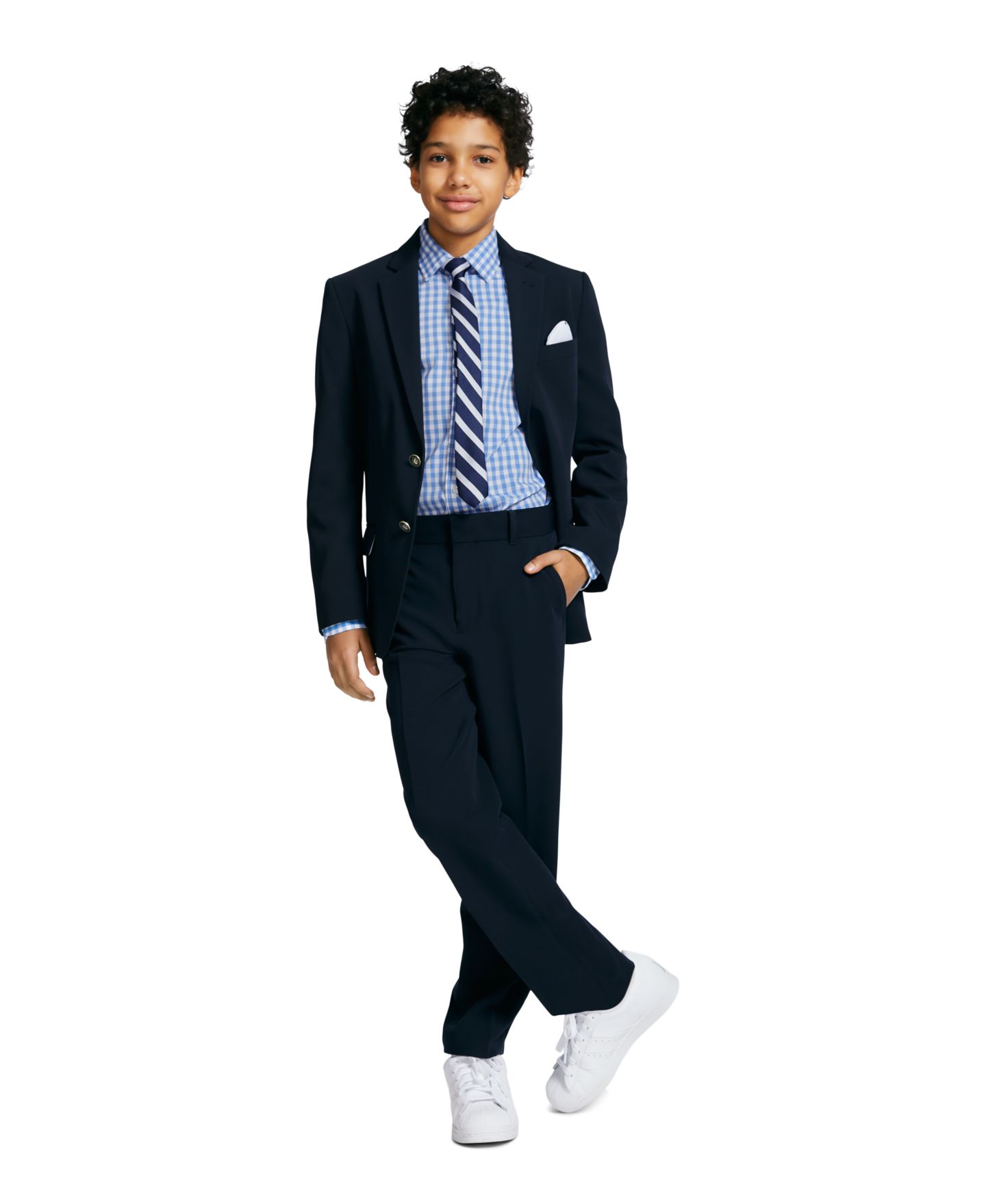 Брюки Tommy Hilfiger Alexander Machine Washable Bi-Stretch Pants для мальчиков, цвет: Тёмно-синий — фото 7