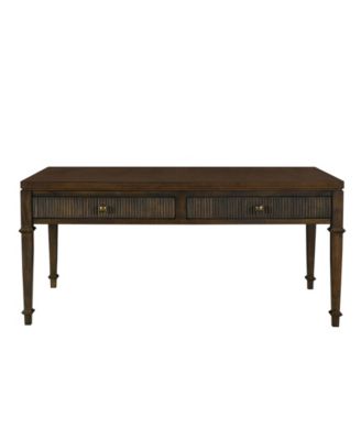 Martha Stewart Kenna 44" Fluted 2-Drawer Wood Coffee Table