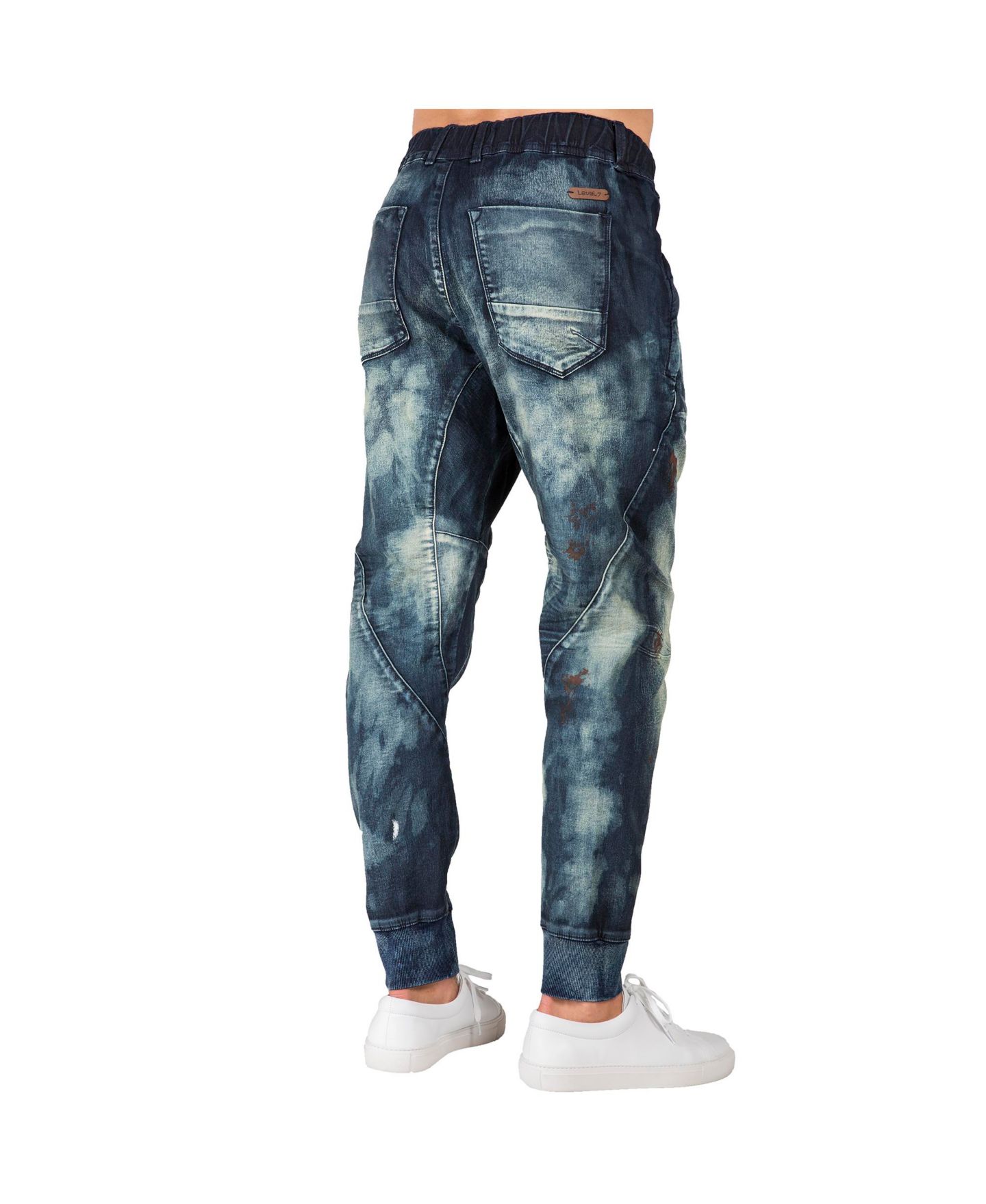 Мужские джинсы Level 7 Premium Knit Denim Jogger, цвет: Синий — фото 2