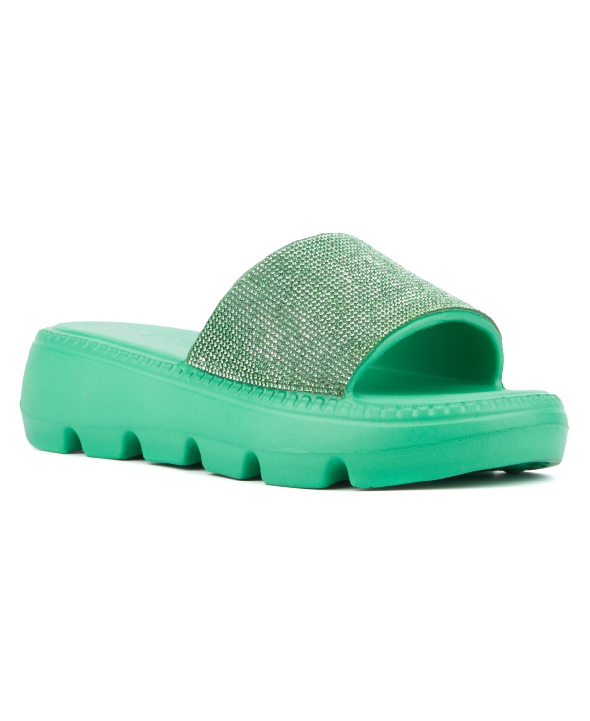 Women's Glitter Gaze Slide Sandal - Green