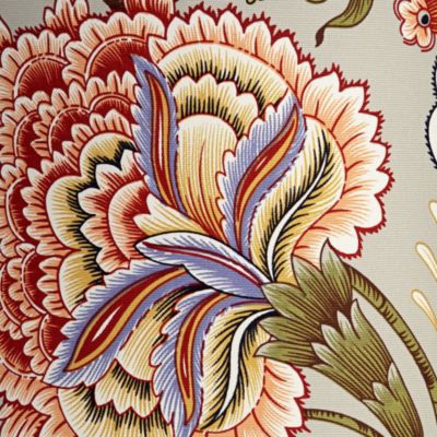 Sage Green with Flower Print Medium Drum Lamp Shade 14" Top x 16" Bottom x 11.5" High (Spider) Replacement with Harp and Finial