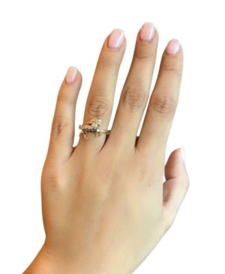 Chocolate Diamond & Nude Diamond Horse Ring (1/3 ct. t.w.) in 14k Gold