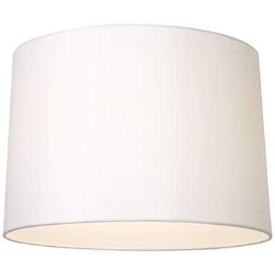Set of 2 Drum Lamp Shades White Medium 15" Top x 16" Bottom x 11" High Spider with Replacement Harp and Finial Fitting
