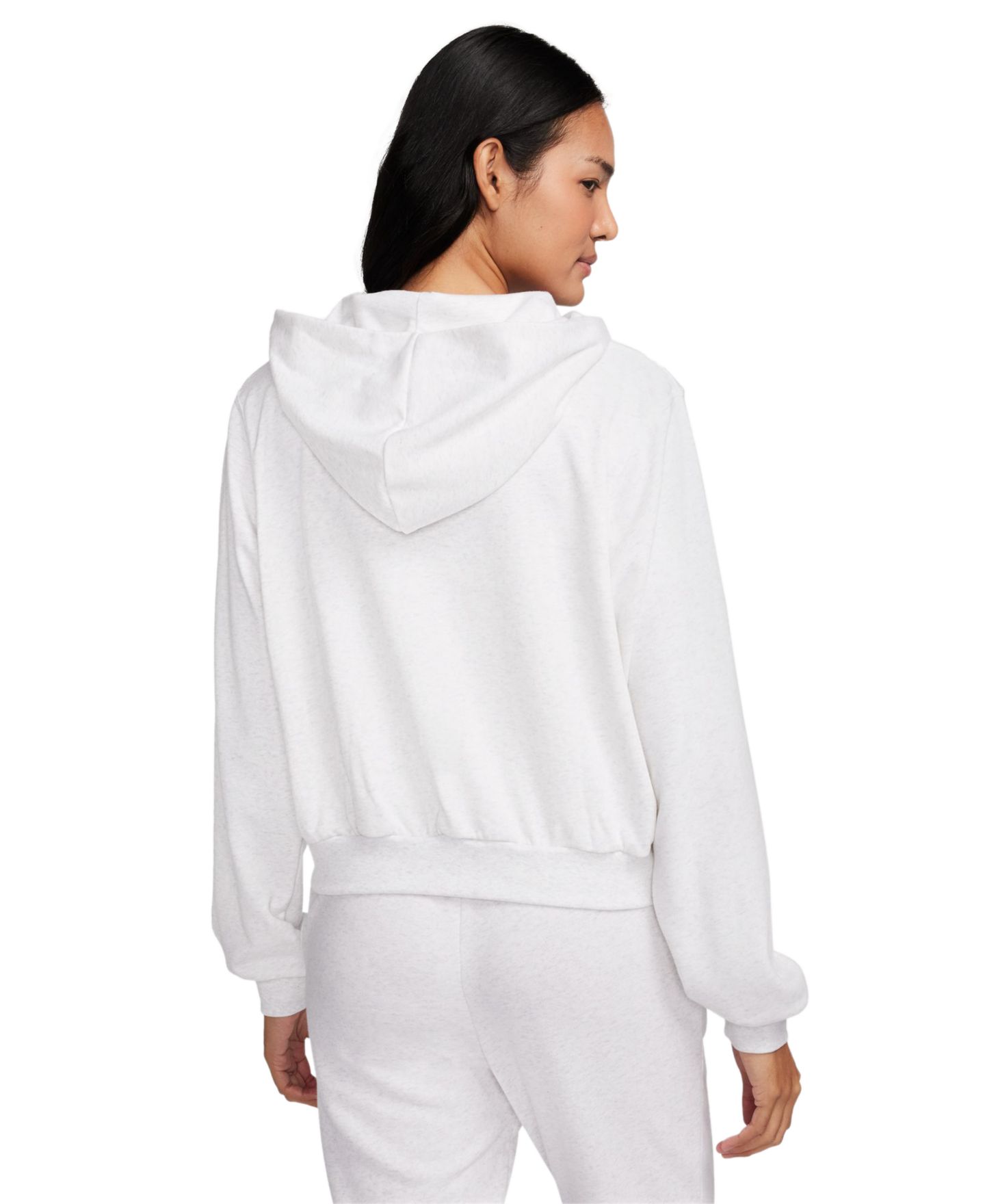 Женское худи Nike Sportswear Chill Terry Loose-Fit Full-Zip French-Terry, цвет: Берёзовый меланжевый / Коричневый — фото 2