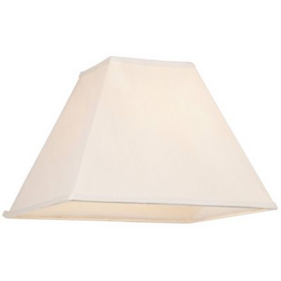 Beige Linen Large Square Lamp Shade 7" Top x 17" Bottom x 13" Slant x 12" High (Spider) Replacement with Harp and Finial
