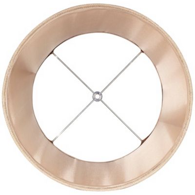 Natural Burlap Medium Drum Lamp Shade 13" Top x 16" Bottom x 11" Slant x 10.75" High (Spider) Replacement with Harp and Finial