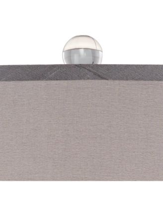 Olivia 28 1/4" Tall Traditional Glam End Table Lamp Clear Crystal Single Gray Shade Living Room Bedroom