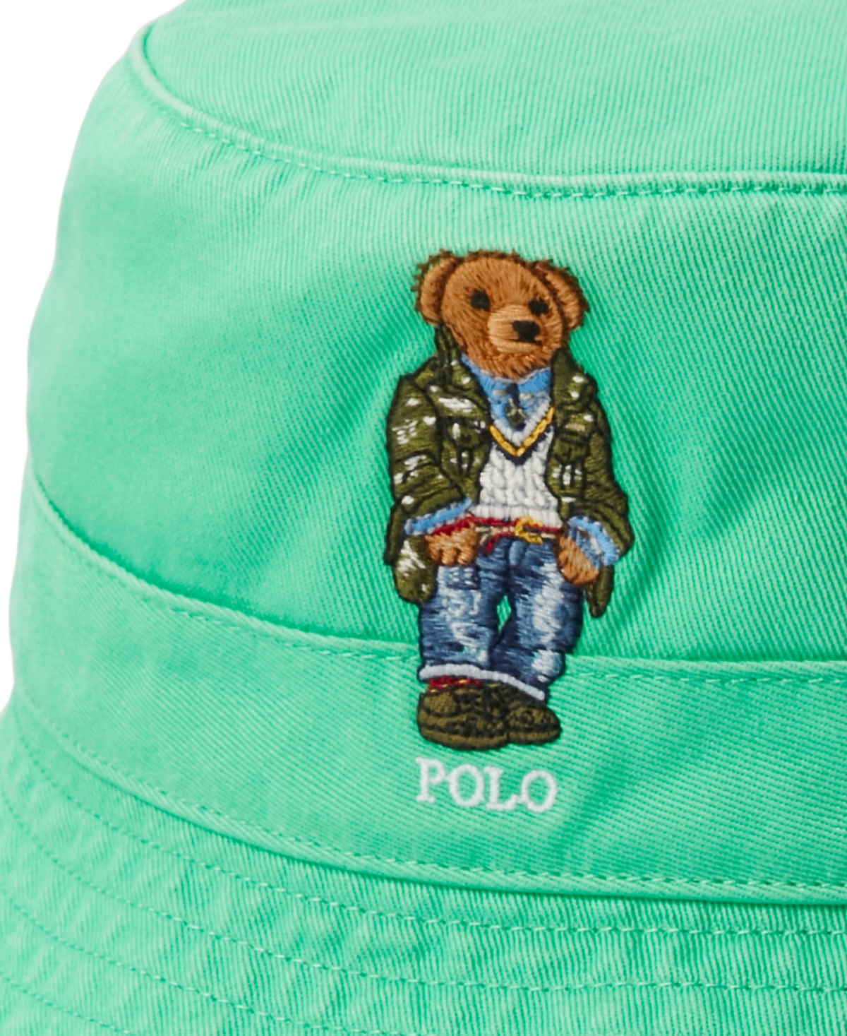 Shop Polo Ralph Lauren Men's Polo Bear Twill Bucket Hat In White