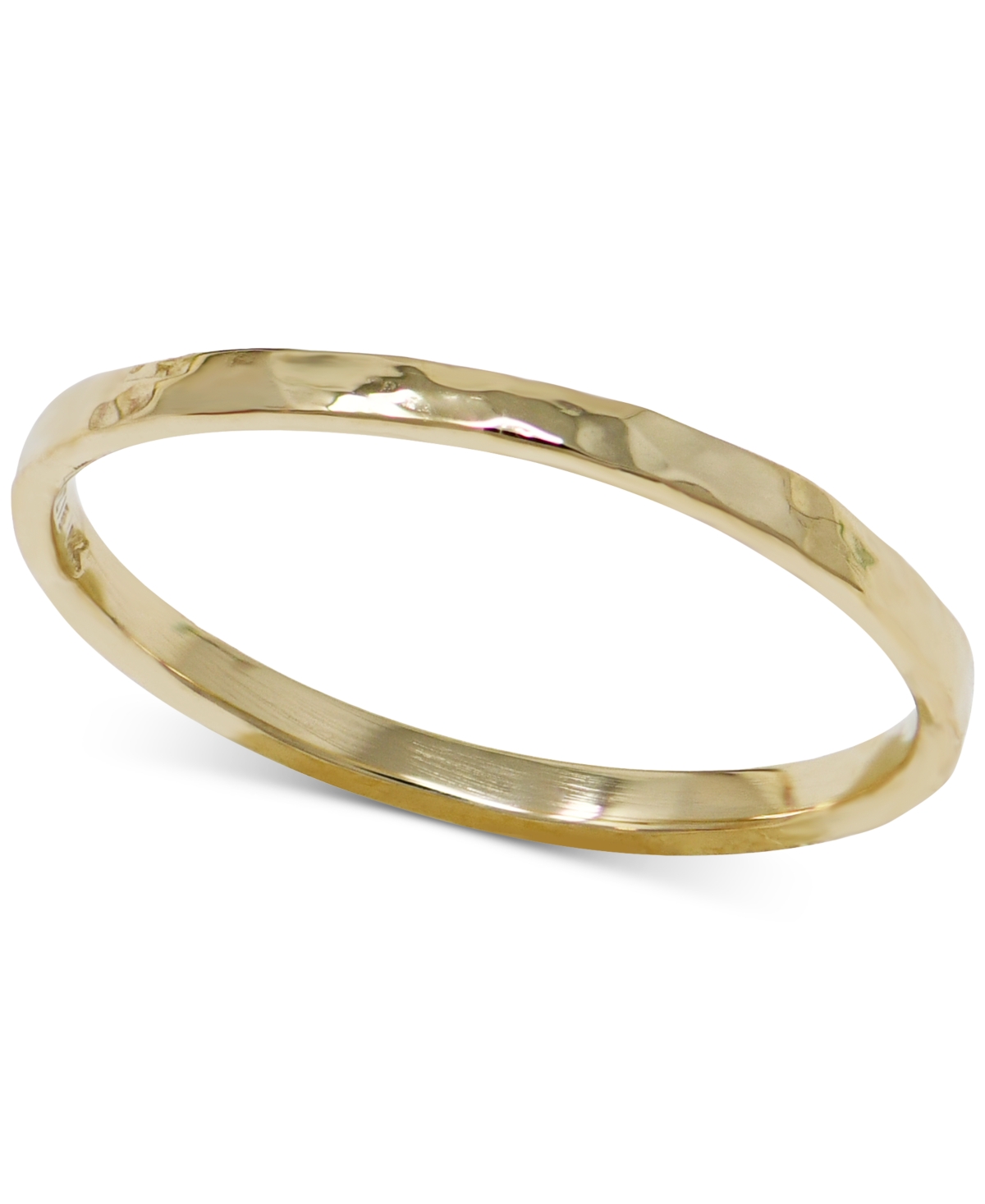 Hammered Narrow Stack Ring in 14k Gold - Gold