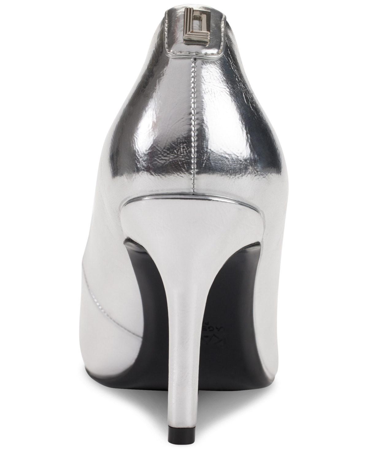 Shop Karl Lagerfeld Royale High Heel Pumps In Silver