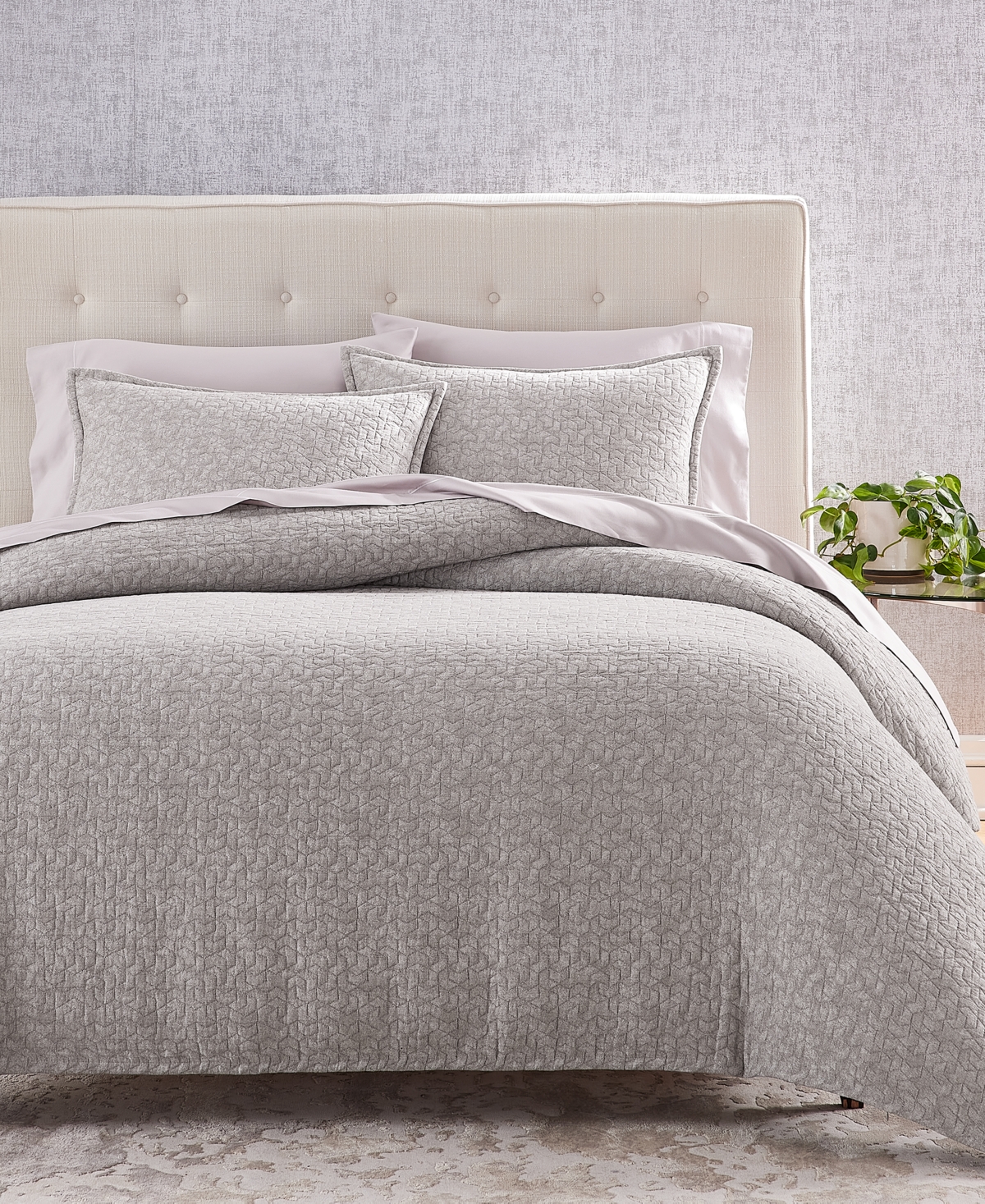 Shop Hotel Collection Prism Matelasse Comforter Set, Full/queen, Created For Macy's In Charcoal