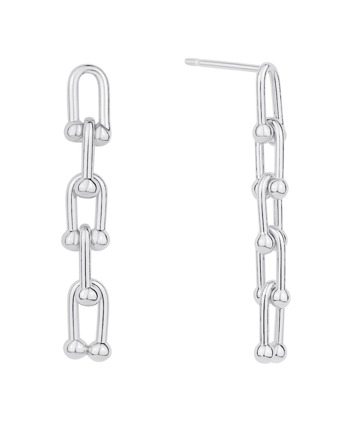 And Now This Drop 18k Gold Plated Or Silver Plated Link Earring