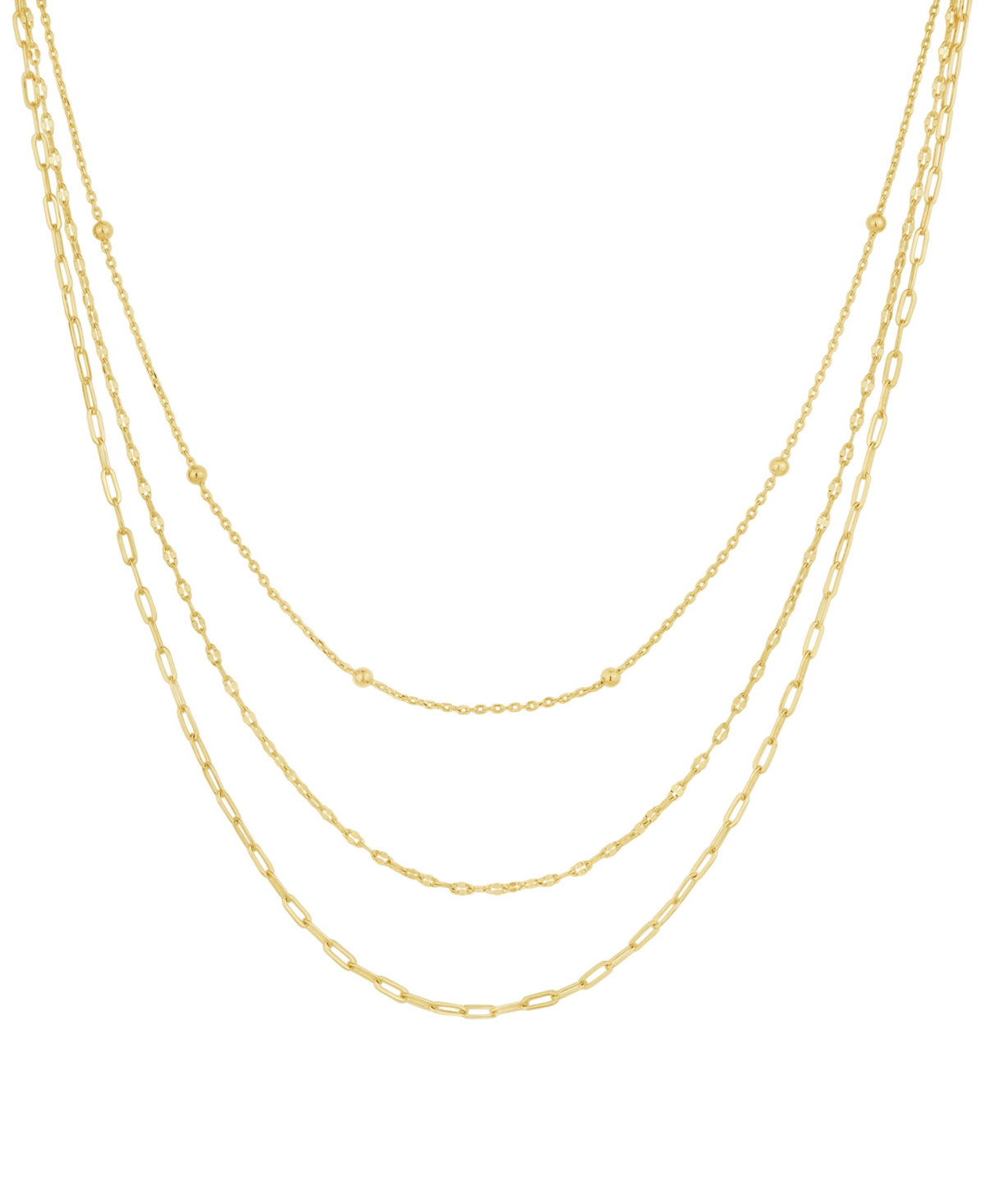 Shop And Now This 18k Gold Plated Chain 3pc. Set