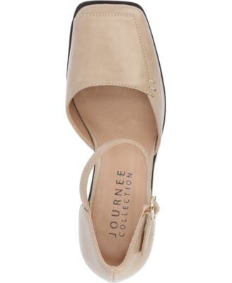 Women's Evangeline Block Heel Square Toe Pumps