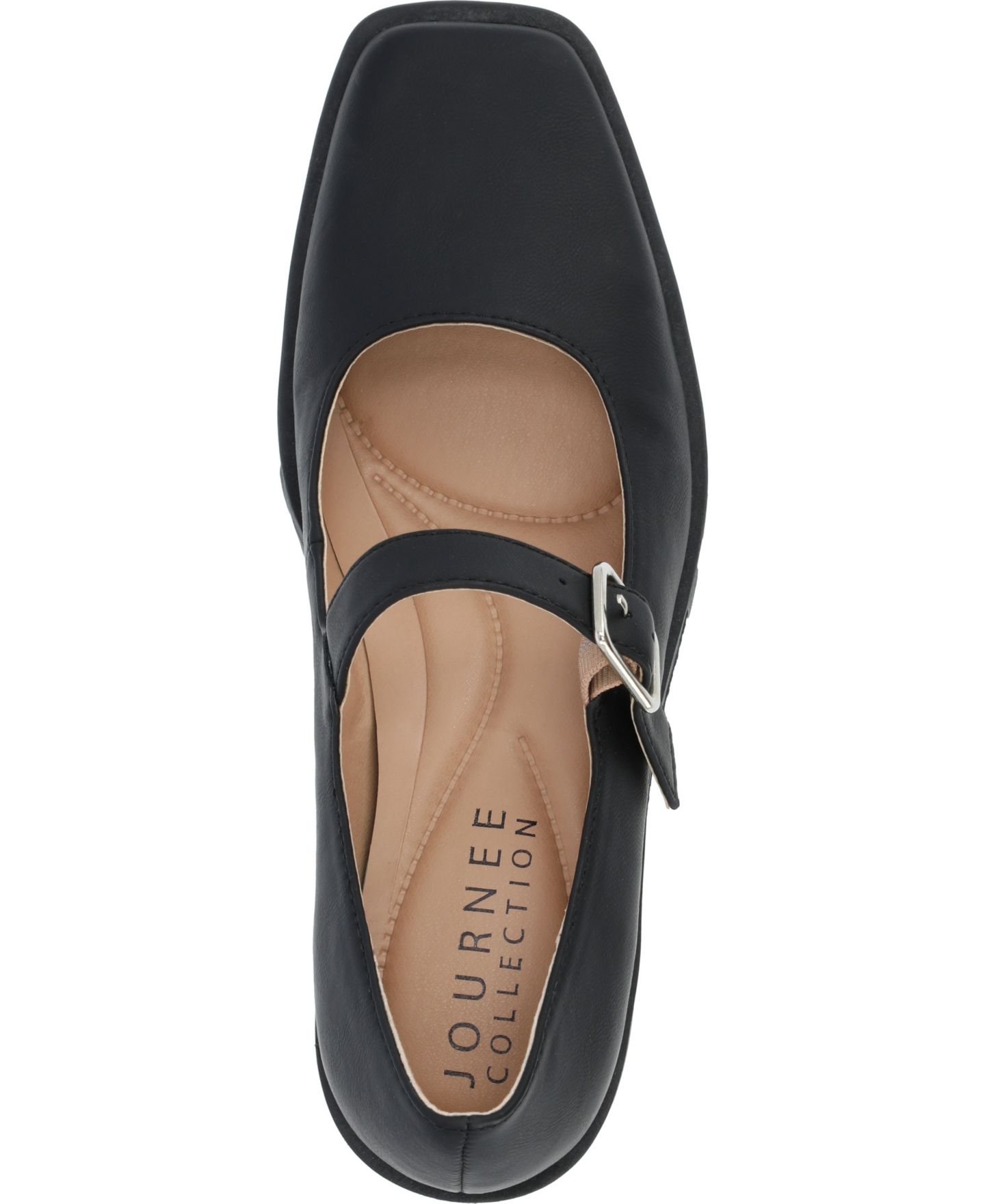 Женские туфли Journee Collection Gladys Lug Sole Mary Jane, цвет: Чёрный — фото 4