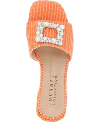 Women's Justina Ornamented Raffia Slide Sandals