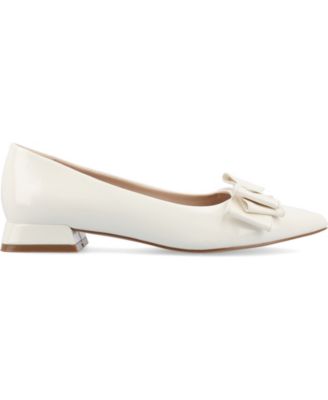 Women's Ophelia Bow Low Block Heel Dress Flats