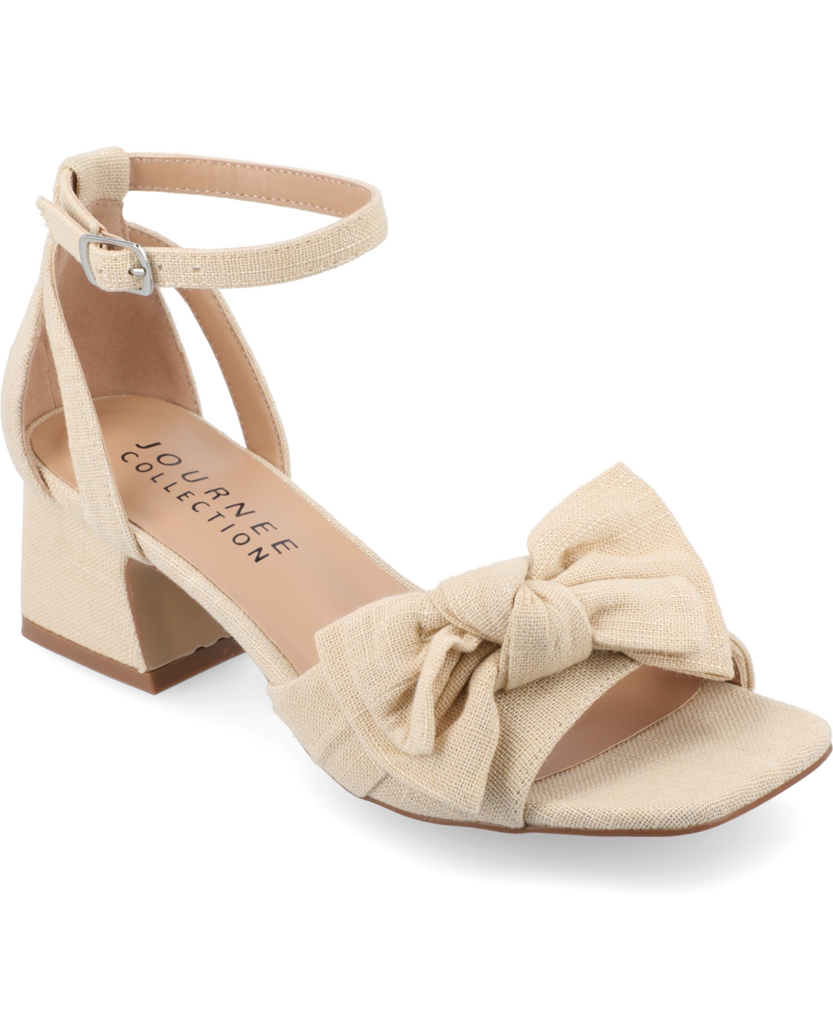 Women's Zevi Bow Detail Block Heel Sandals - Taupe