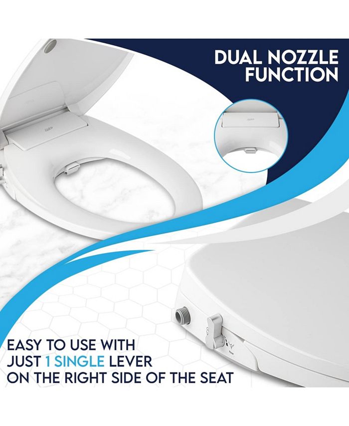 Medivol Closs JEP Dual Nozzle Manual Bidet Toilet Seat for Round