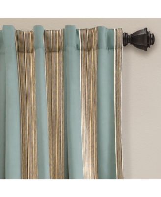 Julia Stripe Light Filtering Window Curtain Panels