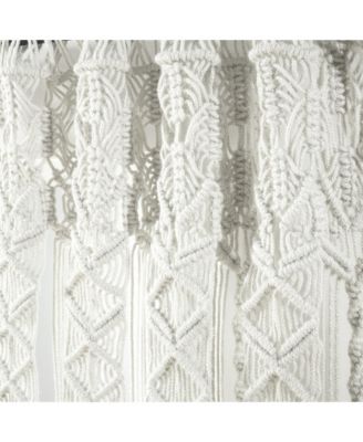 Boho Macrame Textured Cotton Window Curtain/Room Divider/Doorway/Wall Decor