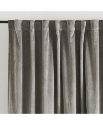 Prima Velvet Solid Light Filtering Back Tab/Rod Pocket Window Curtain Panels