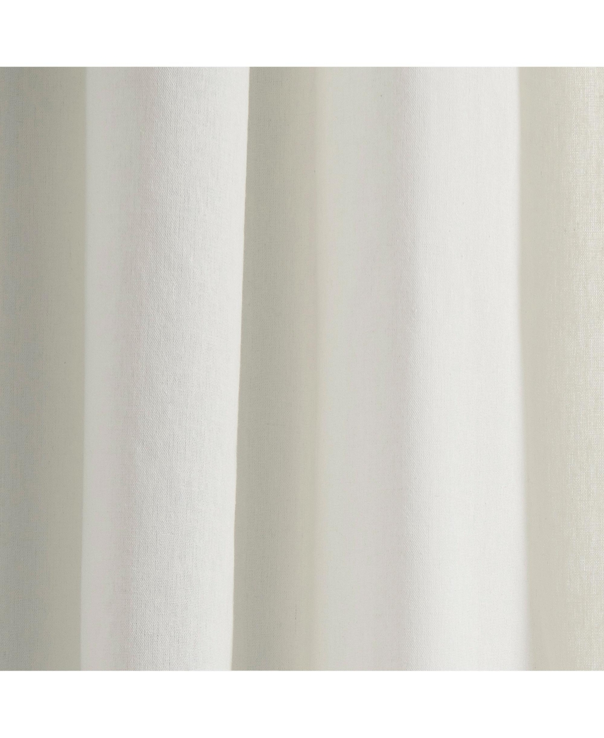Lush Decor Luxury Modern Flower Linen Like Embroidery Border Window Curtain Panel