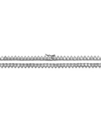 Flawless Tennis Necklace with Round Shape Cubic Zirconia