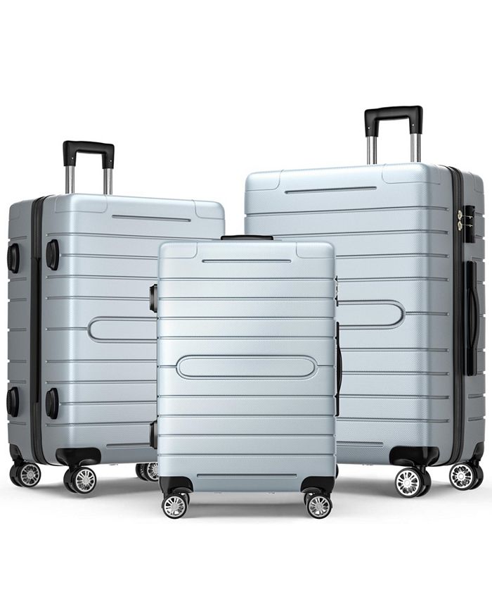 SUGIFT 3 Piece Luggage Sets Trunk Set Hard side Lightweight