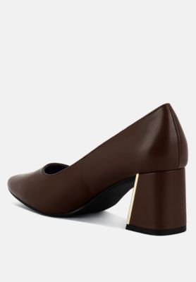 Women's Casey Metallic Detail Block Heel Pumps
