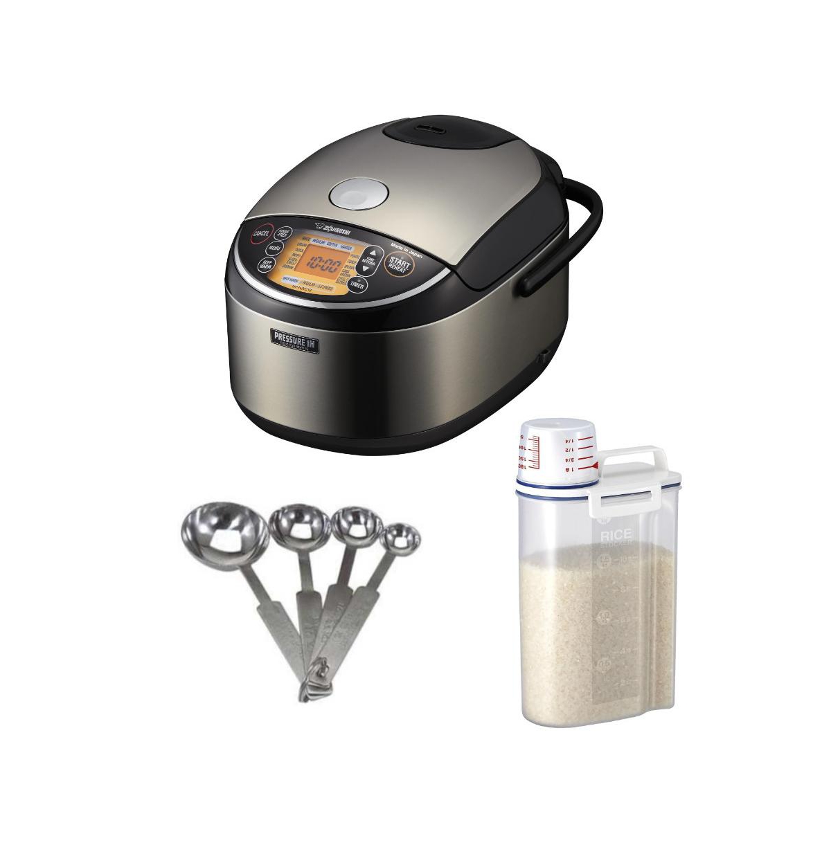 Pressure Induction Heating 10-Cup Rice Cooker/Warmer with Spoon Bundle - Assorted Pre-Pack