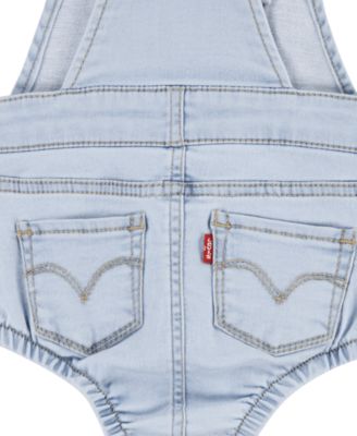 Baby Girls' Sleeveless Denim Shortalls