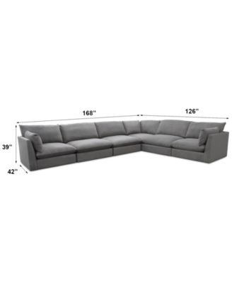 CLOSEOUT! Marsten 168" 6-Pc. Fabric Sectional, Created for Macy's