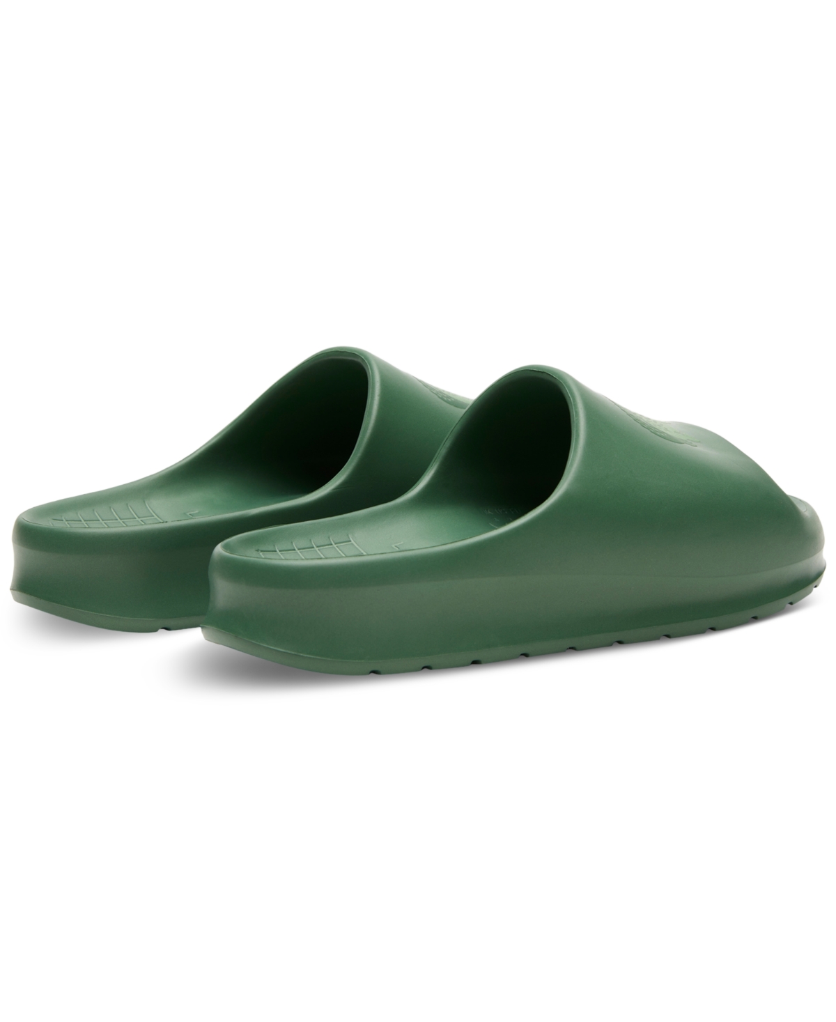 Shop Lacoste Men's Croco 2.0 Evo Slip-on Slide Sandals In Green,green