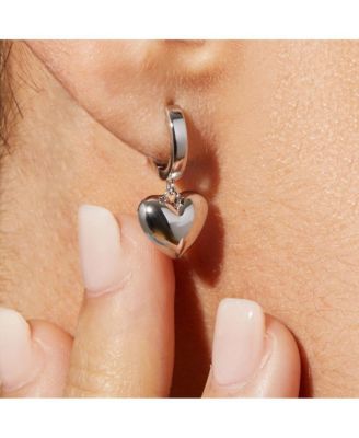 Puffed Heart Hoops - Jessica