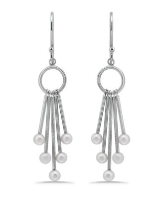 White Cultured Pearl Drop Earring