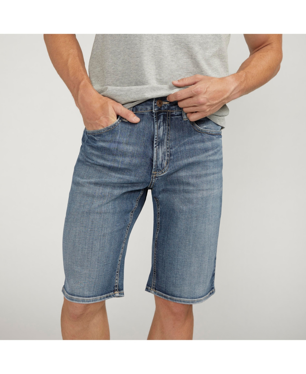 Shop Silver Jeans Co. Men's Zac Relaxed Fit Denim 12-1/2" Shorts In Indigo