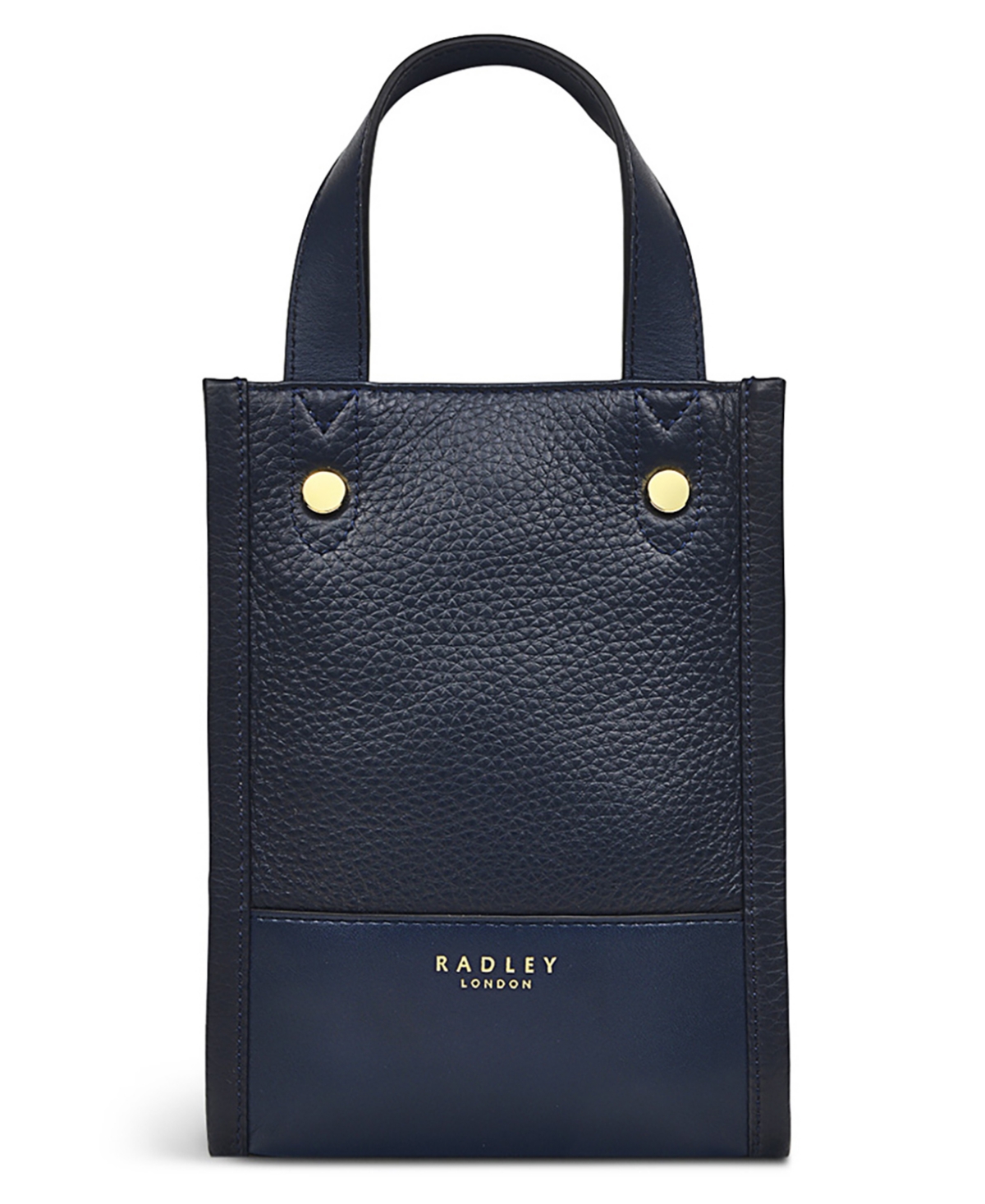 Shop Radley London Montgomery Square Small Leather Open Top Crossbody In Ink