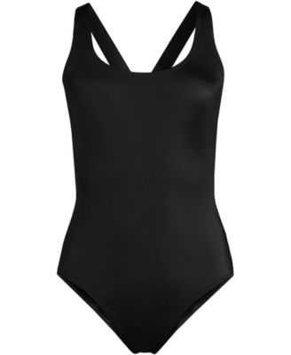 Women's Long Torso Tugless X-Back One Piece Swimsuit