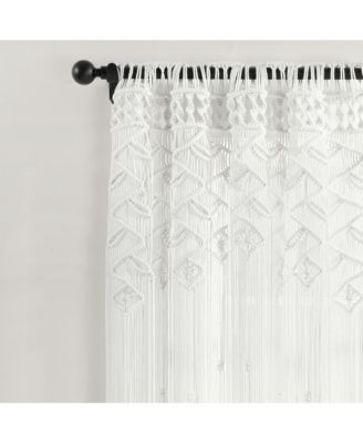 Boho Macrame Leaf Cotton Window Curtain/ Room Divider/Wedding Backdrop/Wall Decor