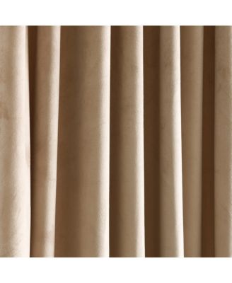 Prima Velvet Solid Light Filtering Back Tab/Rod Pocket Window Curtain Panels