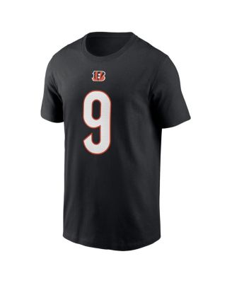 Men's Joe Burrow Black Cincinnati Bengals Player Name Number T-shirt