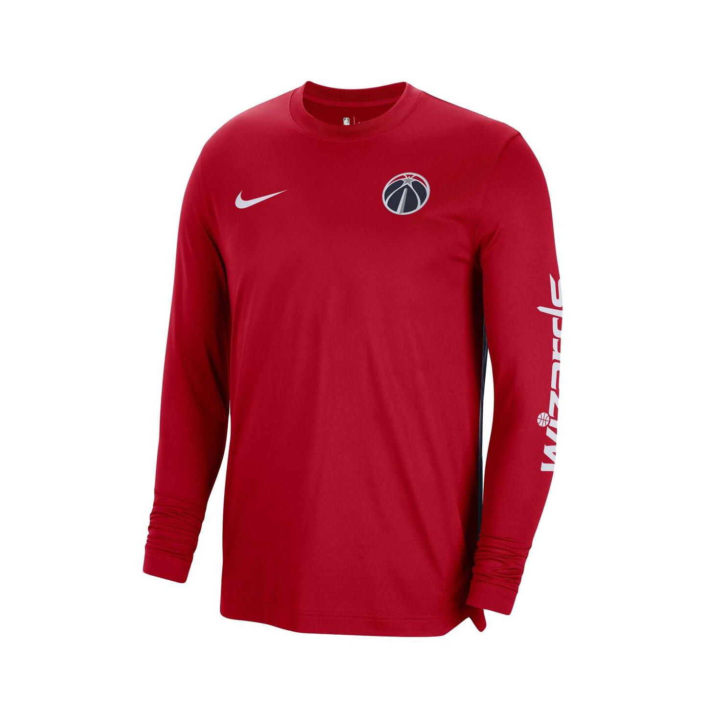 Футболка Nike Red Washington Wizards 2023/24 Authentic Pregame Long Sleeve Shooting — фото 2
