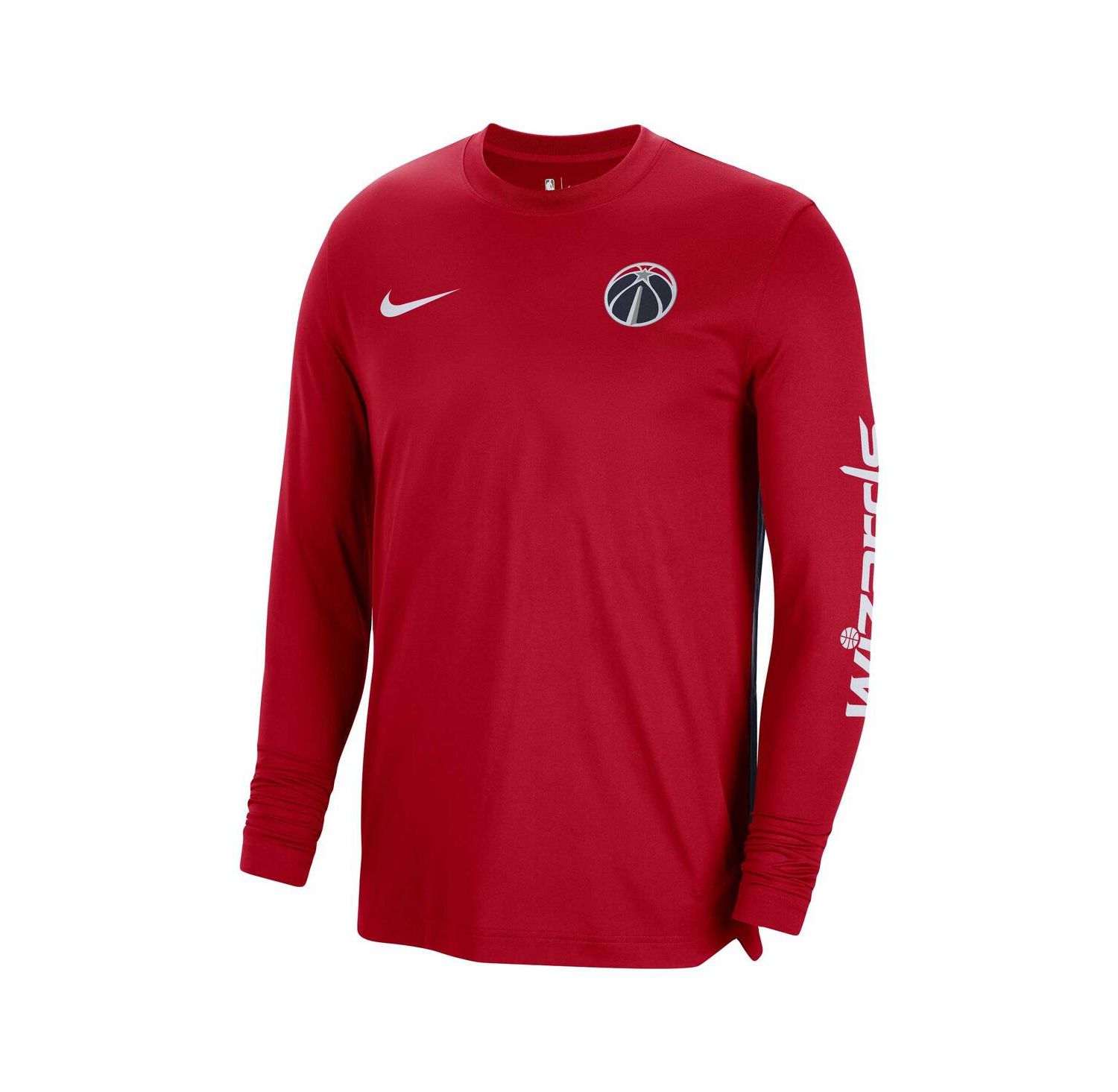 Men's and Women's Red Washington Wizards 2023/24 Authentic Pregame Long Sleeve Shooting T-shirt
