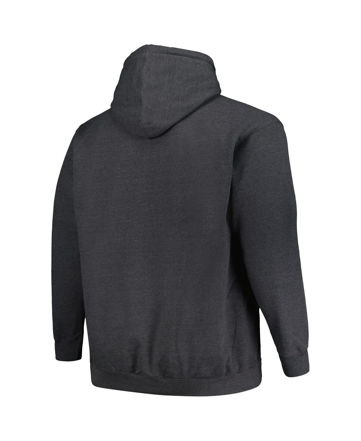 Men's FanaticsLas Vegas Raiders Big and Tall Pullover Hoodie - Heather Charcoal