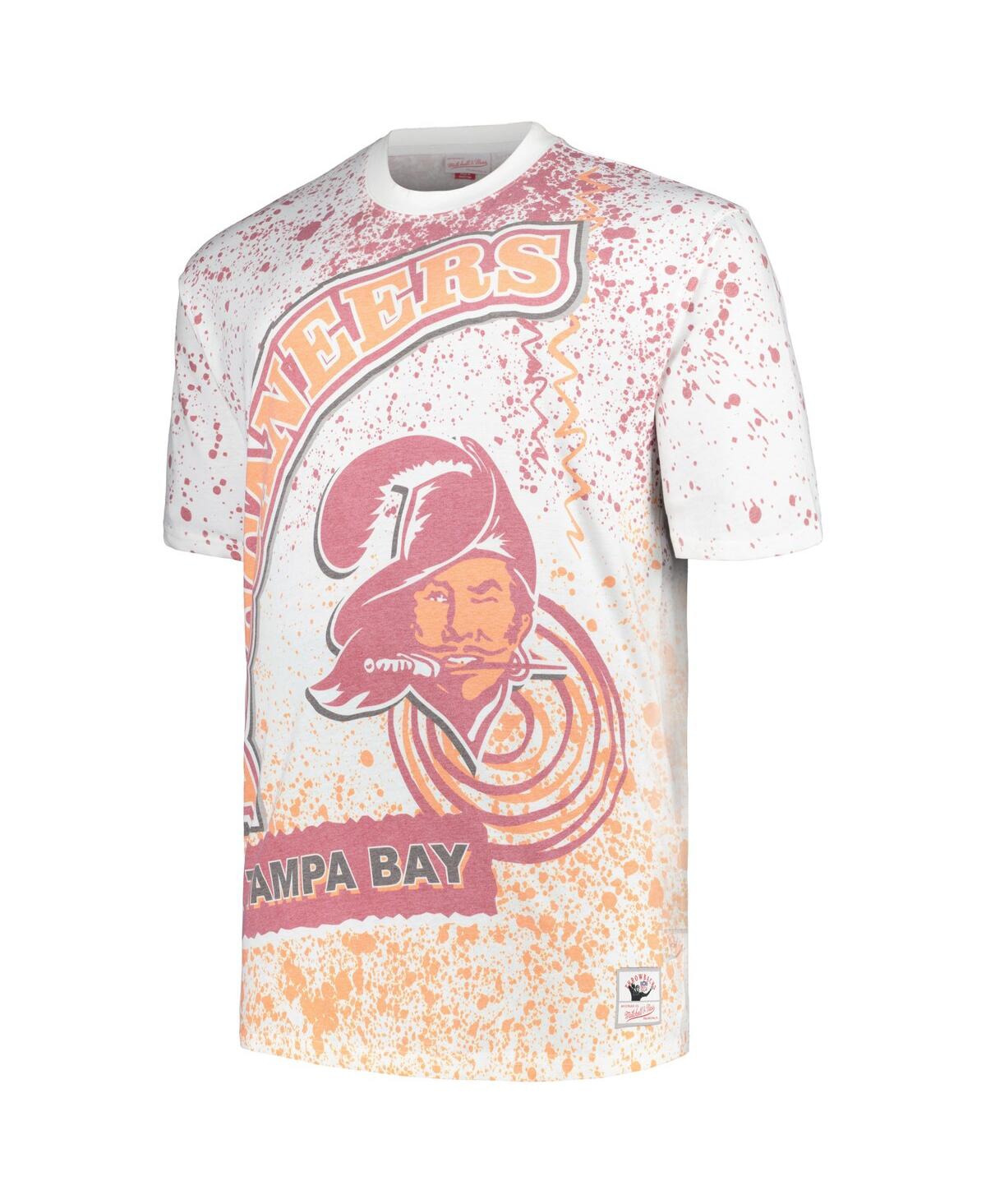 Men's Mitchell & NessTampa Bay Buccaneers Big and Tall Allover Print T-shirt - White